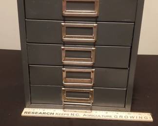 Vintage Steel Master 5 Drawer File Cabinet