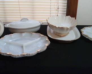 Dinnerware Set With GoldenLike Details 