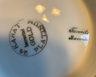 Favorite Bavarian 24k gold plated dishware 