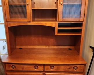 Computer Desk Hutch with Filing Cabinet