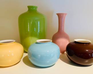 Chinese monochrome porcelain vases