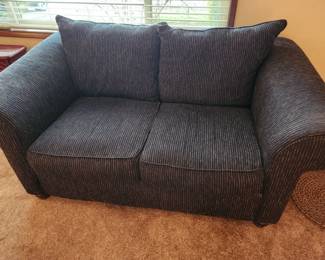 Deep Blue Love Sofa by Rowe Furniture. 