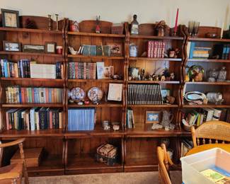 4 Separate Panel Pine Bookcases. 