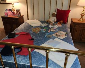 Double Bed Brass Head/footboard and Double Mattress. 