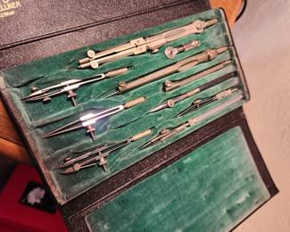 2 sets of Vintage  Drafting tools