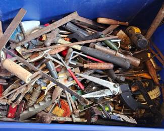 buckets and buckets full of hand tools