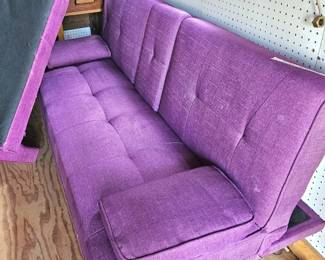 two purple futon available, a splash of color
