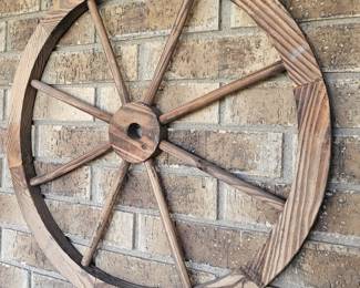 wooden wagon wheel