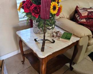 Marble top side table