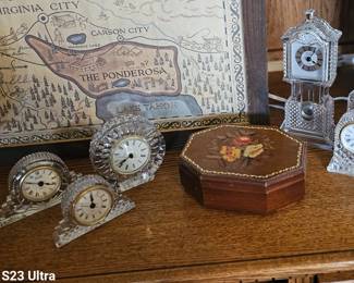 collection of glass clocks