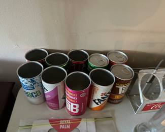 Unfinished soda cans ( all Coca Cola products)