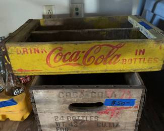 Wooden Coca Cola crates