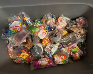 Vintage Happy Meal toys in original packaging
