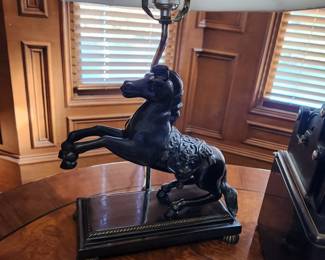 Lamp with Horse Base