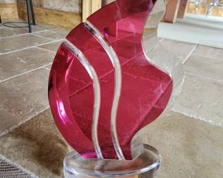 Muniz Acrylic and Lucite Art Sculpture--signed