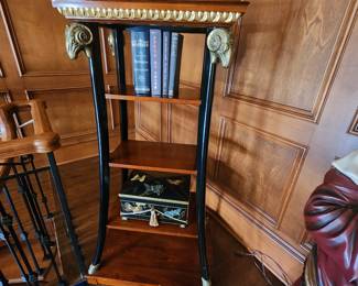 John Widdicomb, Neoclassical Style Etagere with Ram Head Detailing