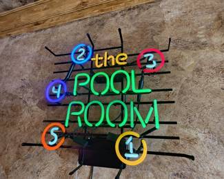Neon Billiard Sign