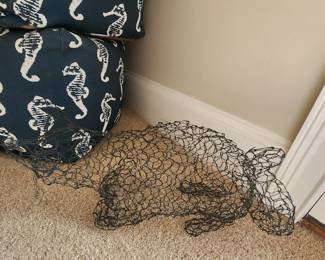 Wire Cat Sculpture