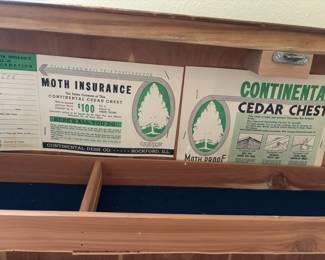 Continental Art Deco Waterfall Cedar Chest