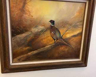 Framed Painting of Pheasant 
