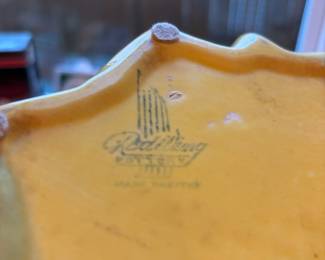 Red Wing Yellow Pottery Monk Cookie Jar 