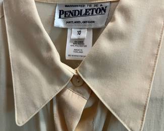 Pendleton Women's Cream Button Up Shirt - Size 10
