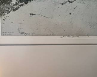 Framed & Matted Etching of Kitzbuhel by  Luigi Kasimir