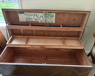 Continental Art Deco Waterfall Cedar Chest