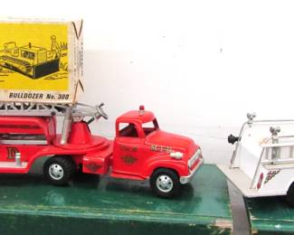 Vintage 1950s  Tonka #5 Fire Dept Trucks