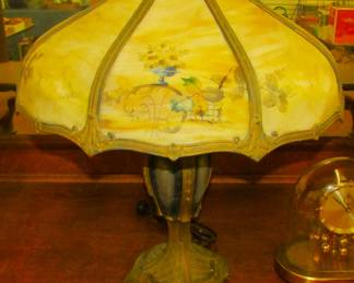 Antique Slag Glass Lamp