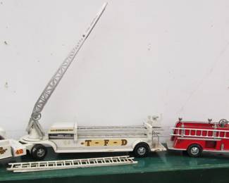 Vintage 1950s  Tonka #5 Ladder Fire Dept Trucks