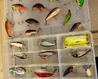 a huge selection of lures, bait, hooks