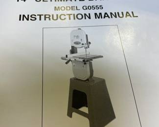 Grizzly 14" Band Saw - Owner's Manual