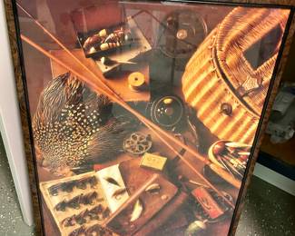 Framed print of fishing gear