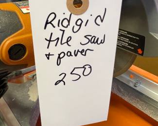 Rigid tile and paver saw