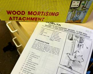 Wood mortising attachment