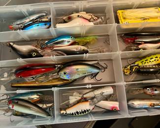 a huge selection of lures, bait, hooks