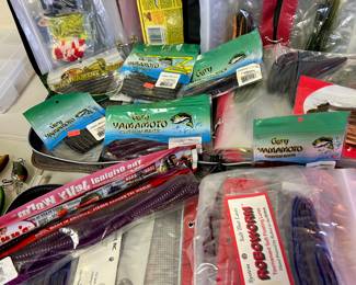 a huge selection of lures, bait, hooks