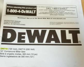Dewalt 12" Compound Miter Saw Owner's Manual
