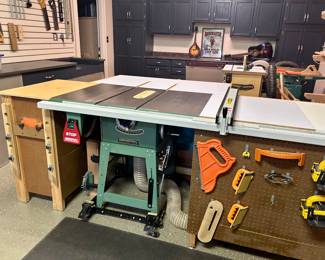 General International table saw - includes all attachments + custom work top