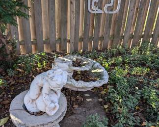 Lawn Statue and Fountain 