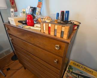 Midcentury Wooden Dresser, Poker Chips, Cordless Phones and more...