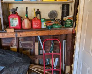 Dolly and Gas Cans
