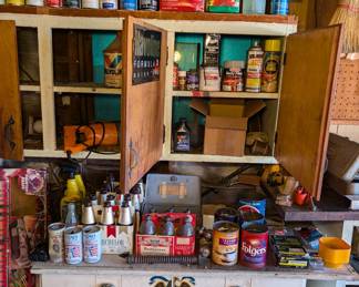 Vintage Beer Cans and Bottles, Dresser and Paint