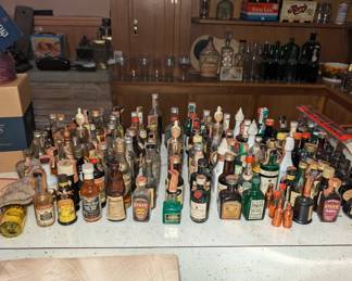 Vintage Mini Liquor Bottles. These bottles are sold for the collectable bottles. The liquor inside is not for consumption and is dangerous. Must be over 21 to purchase.