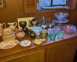 Plate Set and Serving Dishes