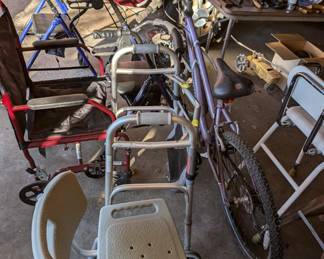 Walker, Wheel Chair, Shower Chair and Bike