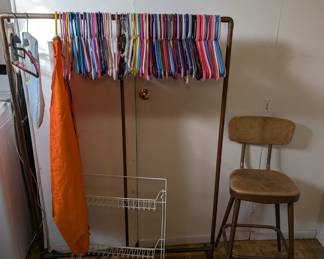 Coat Rack and Stool