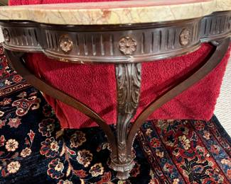 Marble top wall shelf