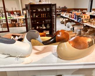 Duck decoys - signed - capt Harry Jobes and Frank L Beall 